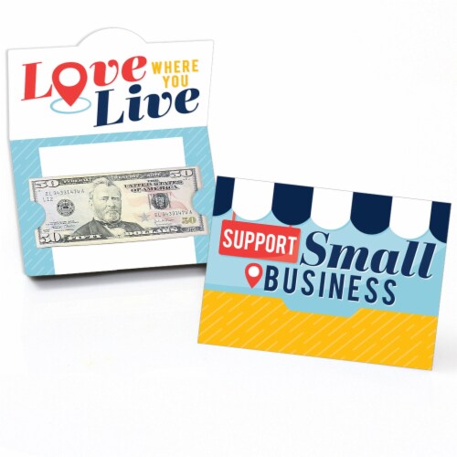 Big Dot of Happiness Support Small Business - Thank You Money & Gift Card Holders - Set of 8 Perspective: front
