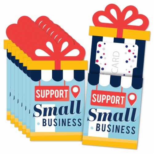Big Dot of Happiness Support Small Business - Thank You Money & Nifty Gifty Card Holders 8 Ct Perspective: front