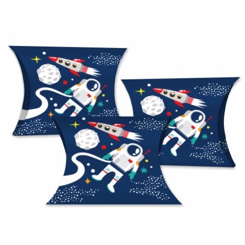 Big Dot of Happiness Blast Off to Outer Space Favor Gift Party Petite Pillow Boxes 20 Ct Perspective: front