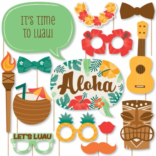 Tropical LUAU party ideas - decorations, favors, treats, photo booth -  Hawaiian theme