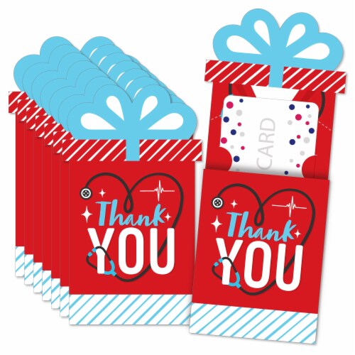 Big Dot of Happiness Thank You Nurses Appreciation - Money Card Nifty Gifty Card Holders 8 Ct Perspective: front