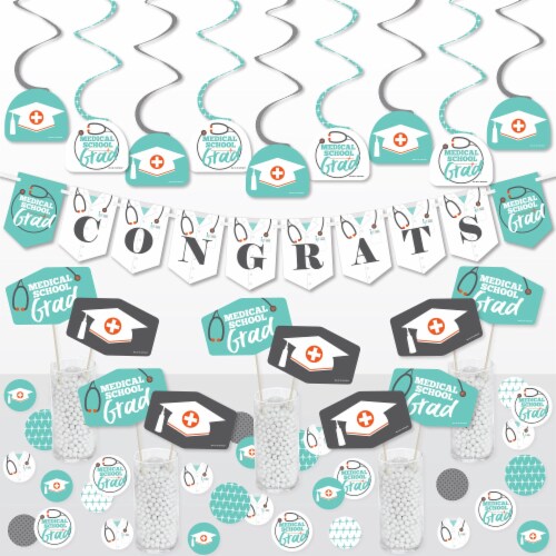 Big Dot of Happiness Medical School Grad Doctor Party Supplies Decor Galore Party Pack 51 Pc Perspective: front