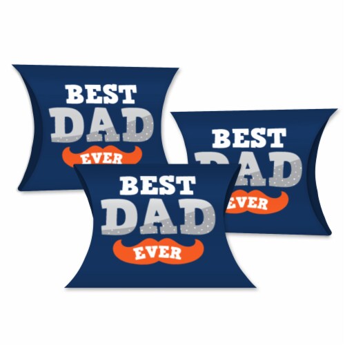 Big Dot of Happiness Happy Father's Day Favor Gift Love Dad Party Petite Pillow Boxes 20 Ct Perspective: front
