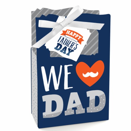 Big Dot of Happiness Happy Father's Day - We Love Dad Party Favor Boxes - Set of 12 Perspective: front