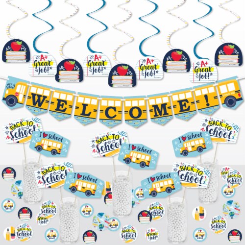 Big Dot of Happiness Back to School Classroom Supplies Kit - Decor Galore Party Pack 51 Pc Perspective: front