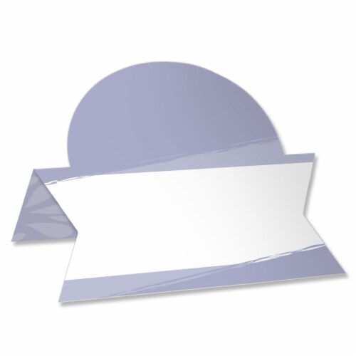 Big Dot of Happiness Purple Elegantly Simple - Party Table Setting Name Place Cards - 24 Ct Perspective: front