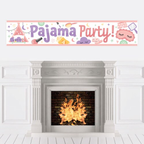 Big Dot of Happiness Pajama Slumber Party - Girls Birthday Party Decorations Party Banner Perspective: front