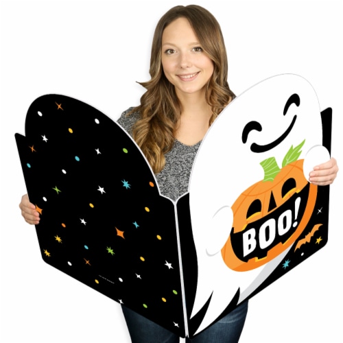 Big Dot of Happiness You've Been Booed - Ghost Halloween - Giant Greeting Big Jumborific Card Perspective: front
