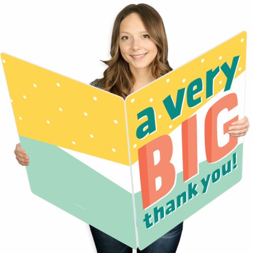 Big Dot of Happiness A Very Big Thank You - Gratitude - Giant Greeting Card - Jumborific Card Perspective: front