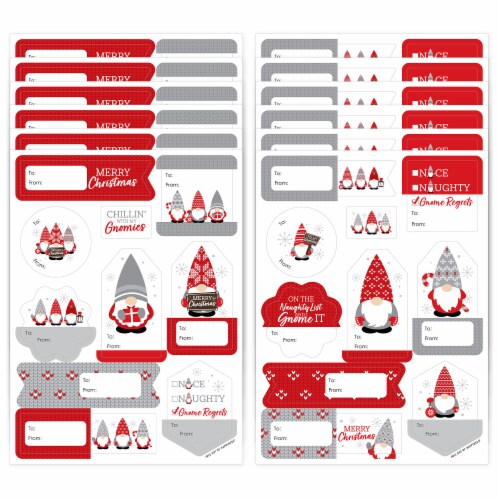 Big Dot of Happiness Christmas Gnomes Holiday Party Gift Tag Labels To and  From 120 Stickers, 12 Sheets - Metro Market