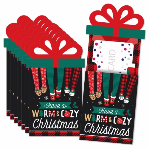 Big Dot of Happiness Christmas Pajamas Holiday Party Money and Nifty Gifty Card Holders 8 Ct Perspective: front