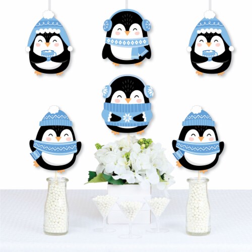 Big Dot of Happiness Winter Penguins Decorations Holiday & Christmas Party Essentials 20 Ct Perspective: front