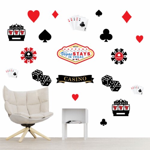 Big Dot of Happiness Las Vegas Peel & Stick Casino Party Vinyl Stickers