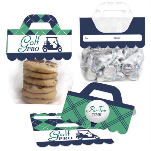 Big Dot of Happiness Par-Tee Time Golf Favor Candy Bags with Toppers 24 Ct Perspective: front