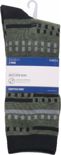 Forsythia™ Men's Dress Crew Socks Perspective: front