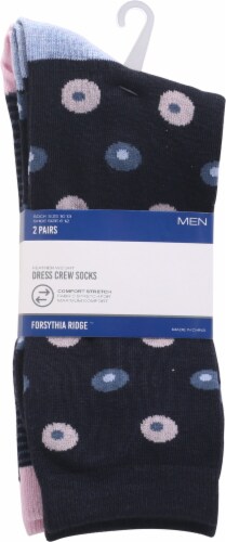 Forsythia™ Men's Dress Crew Socks Perspective: front
