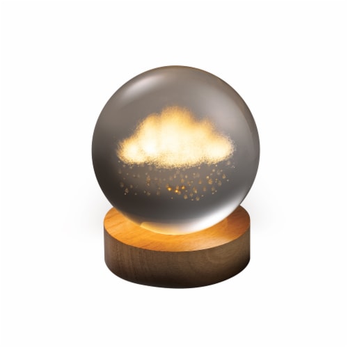 Merkury Innovations 3.15 Inch Cloud Glass Orb Light Perspective: front