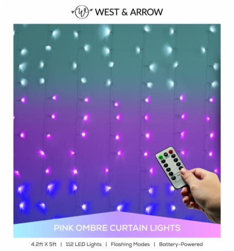 Pink led curtain lights hotsell