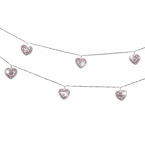 Merkury West & Arrow Disco Heart String Lights Perspective: front