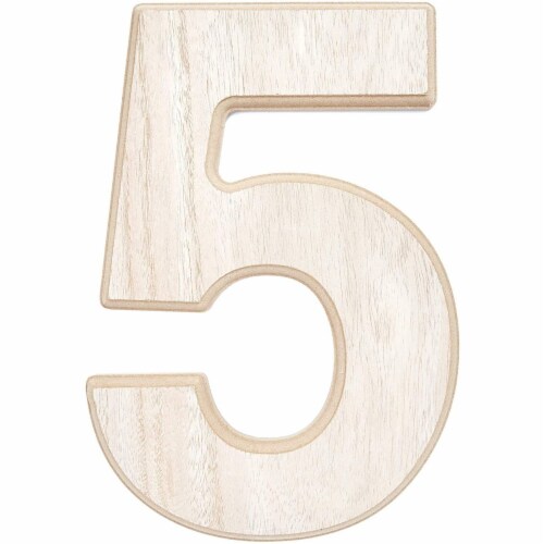 Wood Numbers for Crafts Wooden Number 5 12 in PACK Pay Less