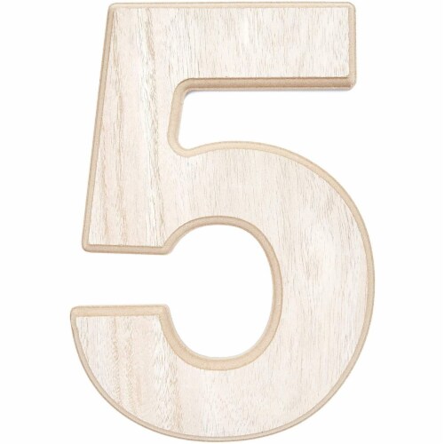 Wood Numbers for Crafts, Wooden Number 5 (12 in), PACK - Kroger