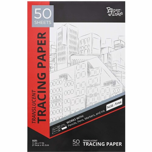 Tracing Paper, Art Drawing Pad (White, 11 x 17 in, 50 Sheets