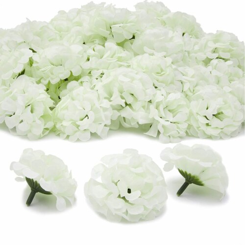 Artificial Flowers, Mini Hydrangeas for Arts & Crafts (Light Green, 2 In,  60 Pack), PACK - Baker's