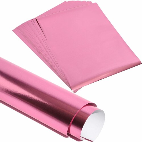 50 Pack Metallic Rose Gold Foil Paper Sheets for Arts and Crafts