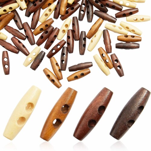Wooden 2 Hole Toggle - each Wooden 2 Hole Toggle - each