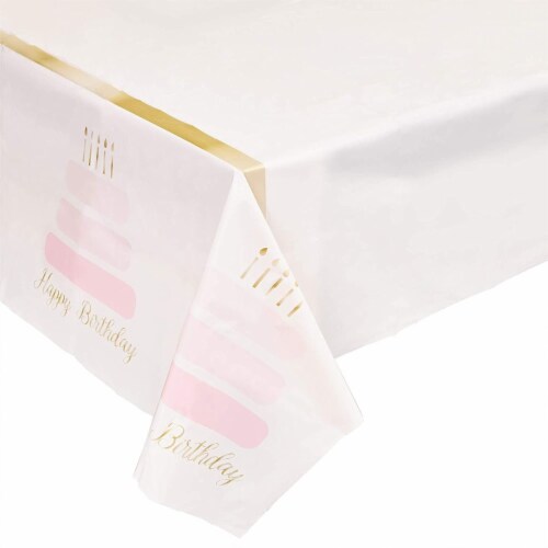 Sparkle And Bash Plastic Table Covers For Birthday Disposable 54 108 Inches Pack Of 3 Pack Harris Teeter