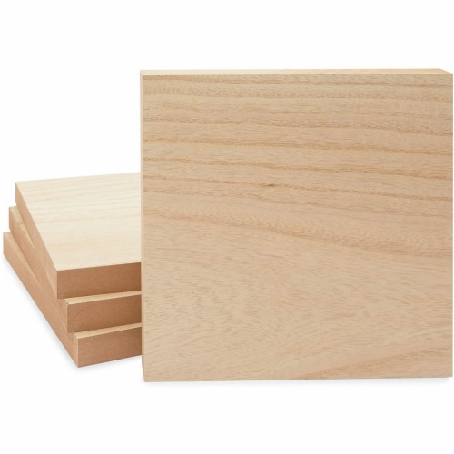 Unfinished Wood Blocks for Crafts, 1 Inch Thick MDF Squares (4x4 in, 4  Pack), PACK - Fred Meyer