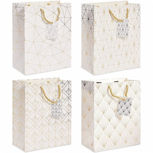 Small Metallic Gold Paper Gift Bags with Metallic Handles, Party Favor  Bags, Inches - Kroger