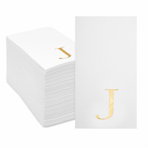 100 Decorative Initial Printed Wedding Cocktail Napkins 