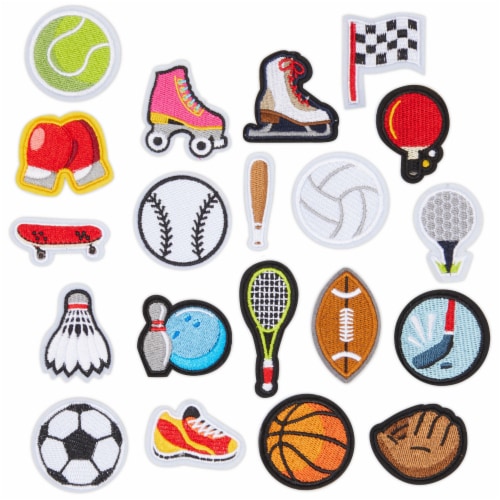 Sports Iron On Patches for Clothing Backpacks Hats Jackets 20 Piece Set PACK Fred Meyer