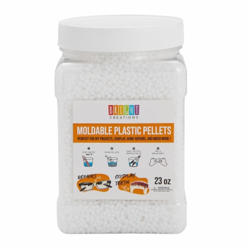 White Thermoplastic Beads, Plastic Pellets for Crafts, Cosplay