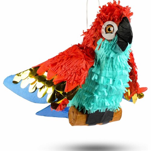 Small Parrot Pinata for Pirate Birthday Party (14.5 x 14 x 6 In