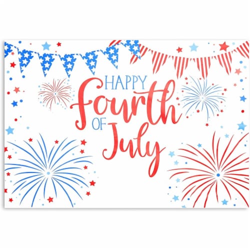 Patriotic Photo Booth Backdrop for 4th of July Party (7 x 5 Feet), PACK