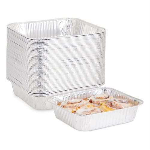 Disposable Aluminum Foil Food Trays Container Pans with Lids for Food