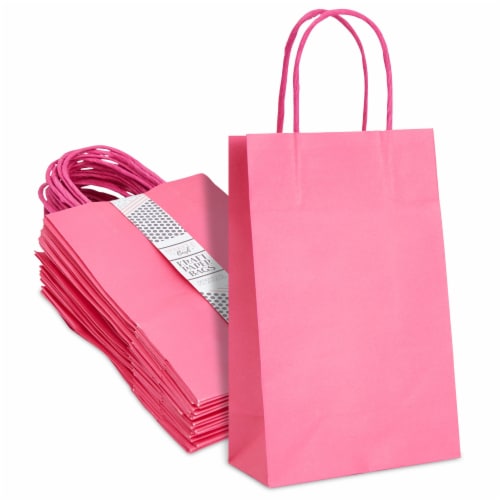 Mini pink gift shop bags