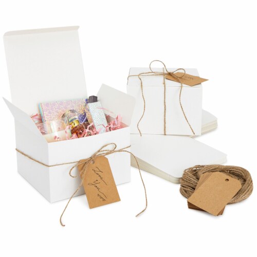White Gift Boxes with Lids, Bulk for Wedding Favors, Birthday Party