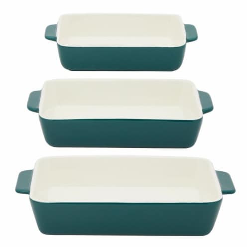 Set of 3 Ceramic Bakeware Perspective: front