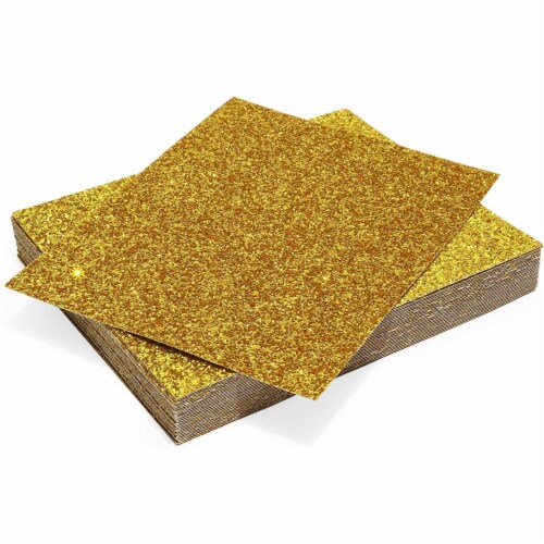 Chunky Gold Glitter Paper Sheets for Crafts (11 x 8.75 in