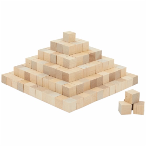 Unfinished shop wood cubes
