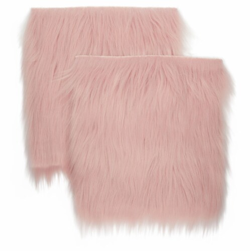 Pink Faux Fur Square Fabric Patch for Crafts, Costumes, Seats (10x10 In, 2  Pack), PACK - Jay C Food Stores