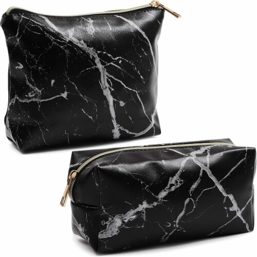 Black marble makeup bag online
