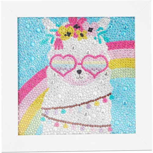 5D Diamond Painting Kit with Frame, Llama Wall Art for Kids (7 x 7