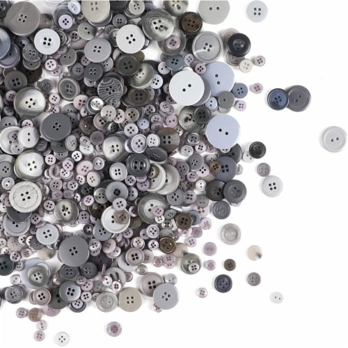 Grey shop buttons bulk