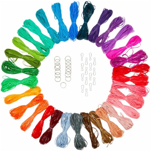 61 PCs Lanyard Making Kit Plastic String for Bracelets, Necklaces with  Keychains, PACK - Kroger