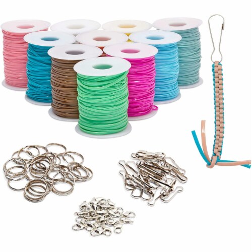 Plastic Lacing Cord Kit with Key Chain Rings, Hooks, Clasps (40 Yd, 100  Pcs), PACK - Kroger