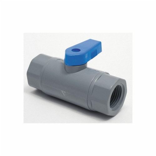 Sim Supply PVC Ball Valve,Inline,FNPT,1/4 in  6380090 Perspective: front